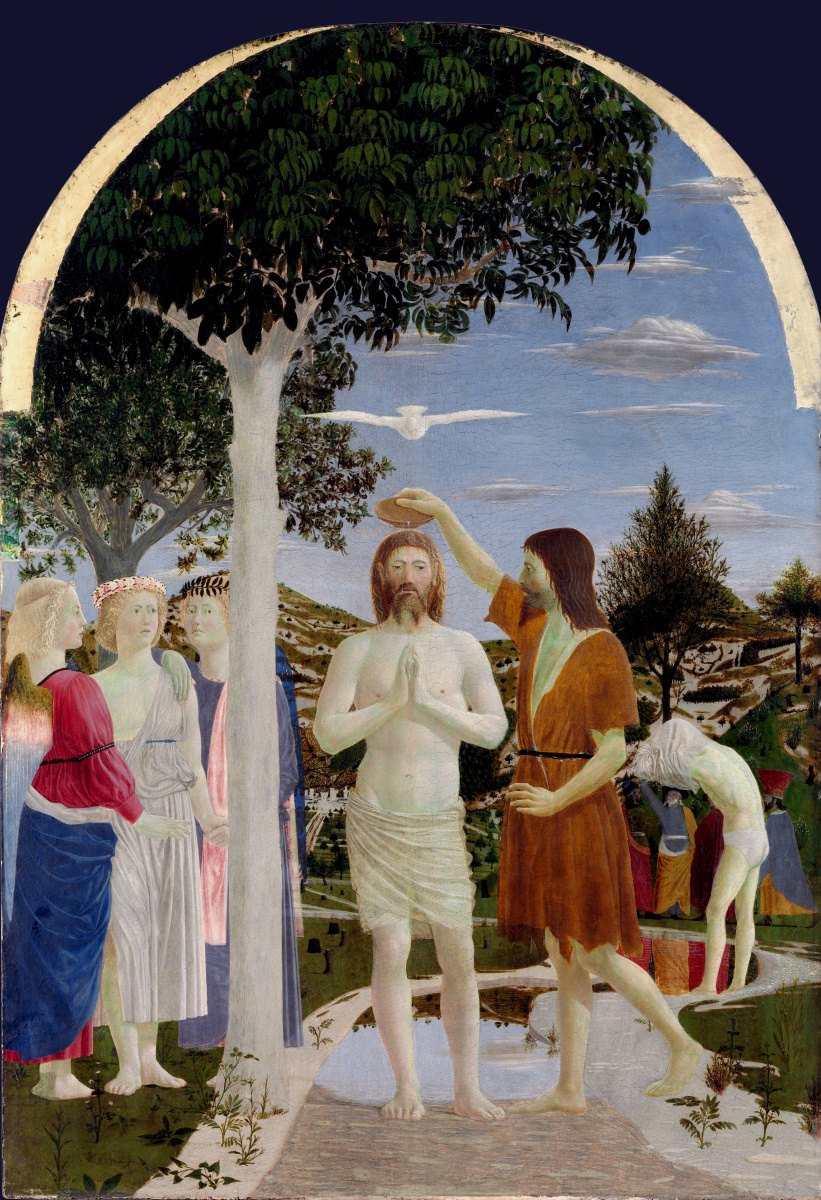 Пьеро делла Франческа. Крещение Иисуса Христа