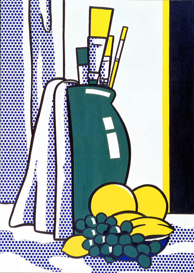 Рой Лихтенштейн. Натюрморт с зеленой вазой