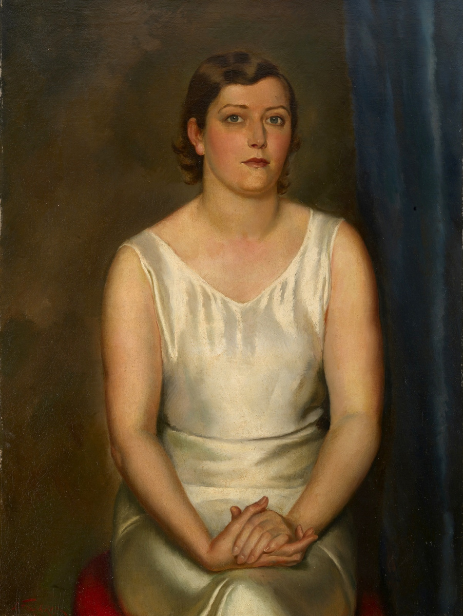 Леонид Исаакович Фрешкоп. Женский портрет. 1936