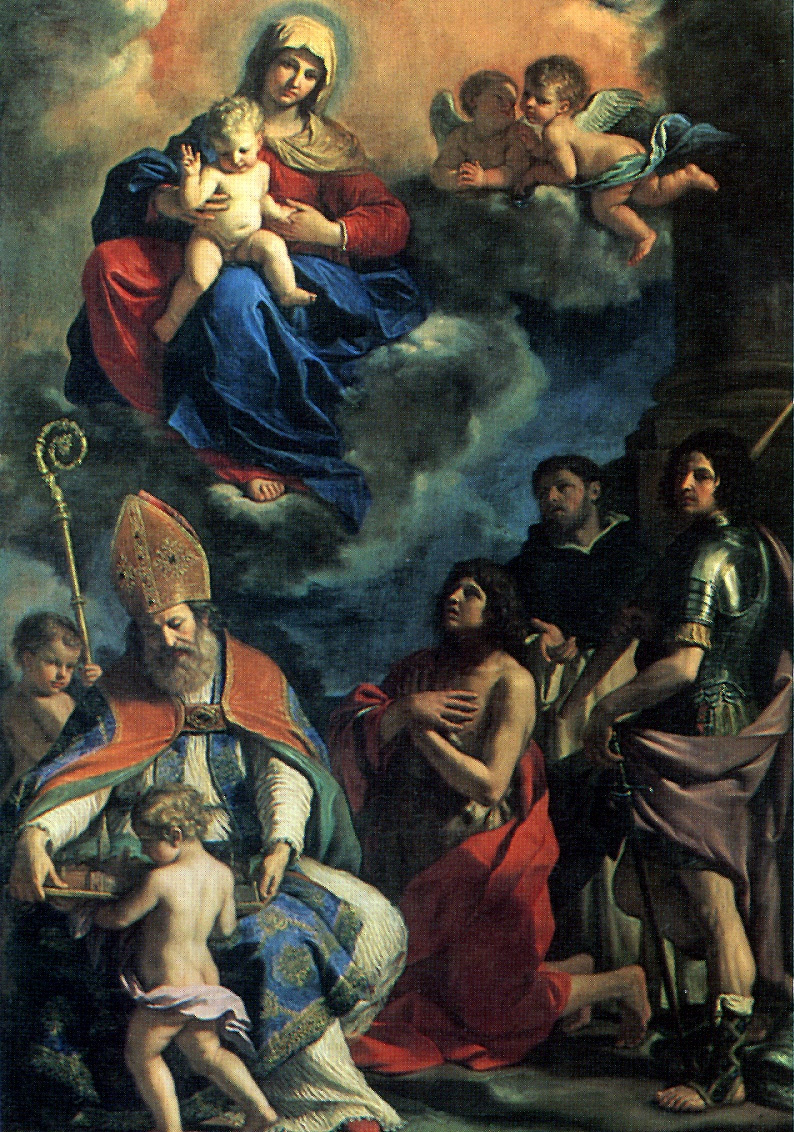 Джованни Франческо Гверчино. Мадонна с младенцем и святыми покровителями города Модены