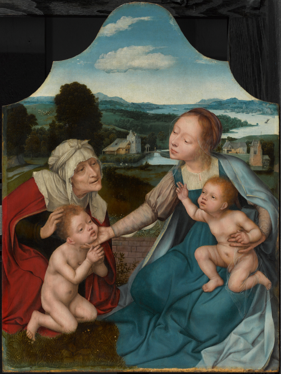 Квентин Массейс. Дева Мария и Христос со Святой Елизаветой и Джоном Баптистом