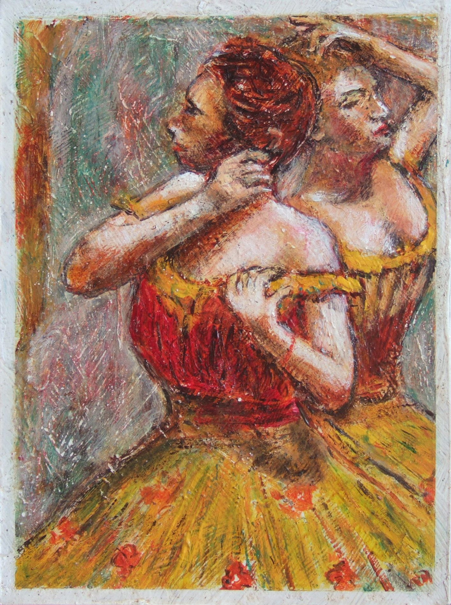 Андрей Харланов. Copy: Degas - Two Dancers 1898-99 charcoal and pastel on paper 49x36cm