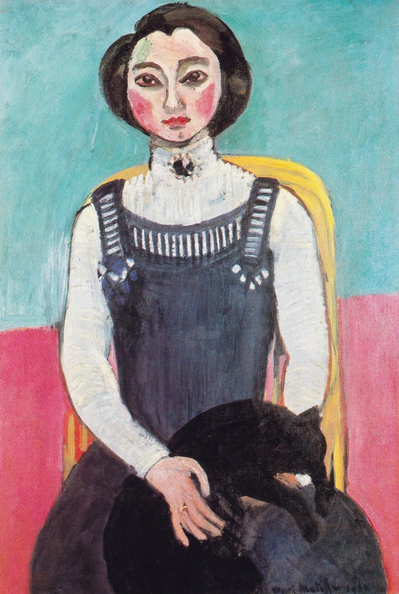 Анри Матисс. Девушка с чёрной кошкой (Портрет Маргариты)