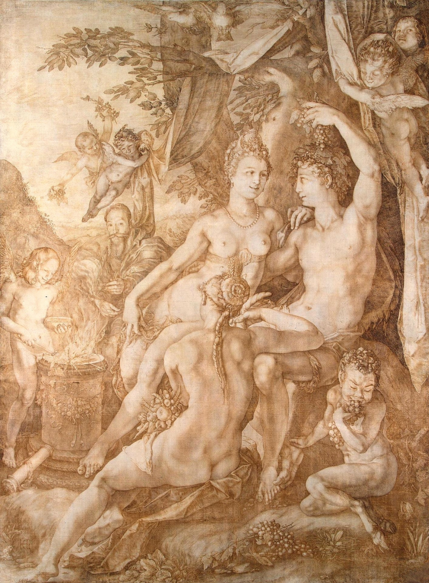 Хендрик Гольциус. Вакх, Венера и Церера. 1606