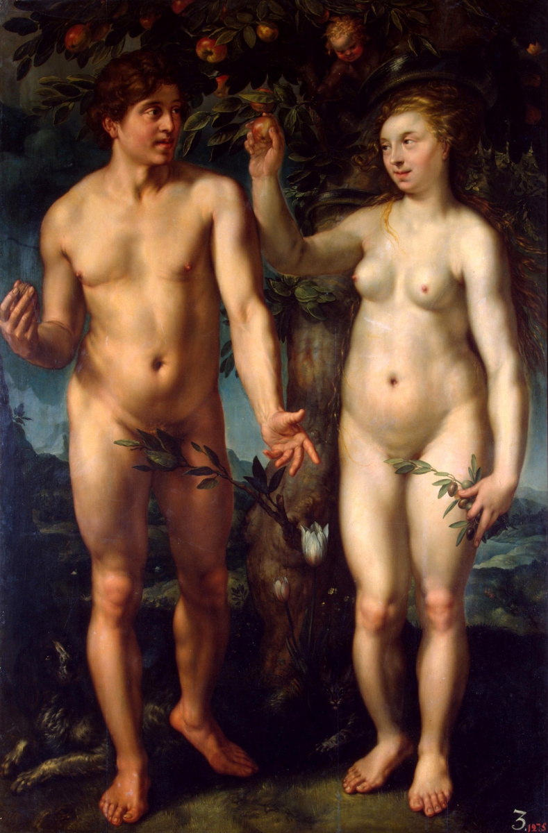 Хендрик Гольциус. Адам и Ева. 1608