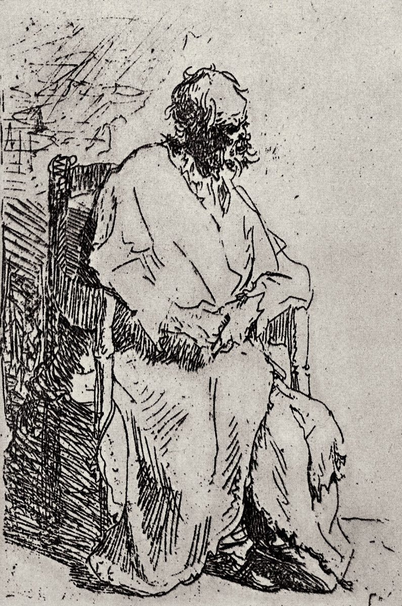 Рембрандт Харменс ван Рейн. Нищий в кресле