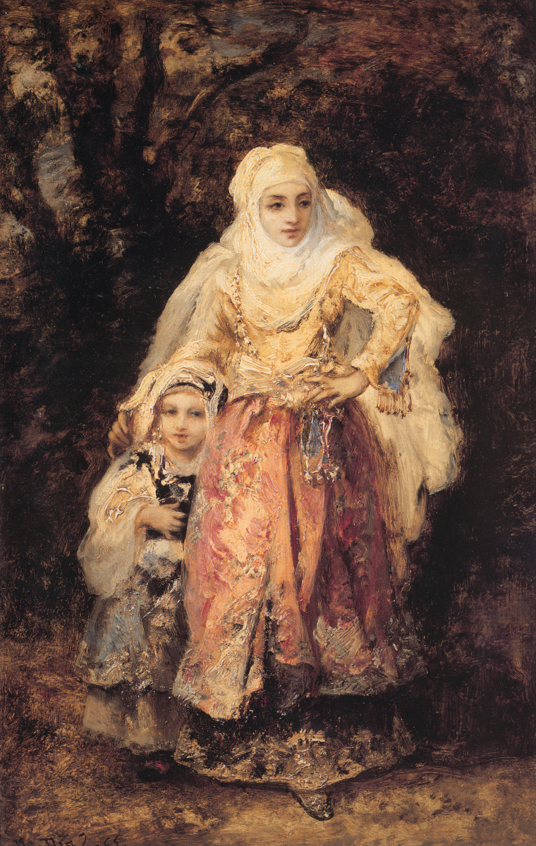 Нарсис Виржилио Диаз де ла Пёнья. Восточная женщина и ее дочь