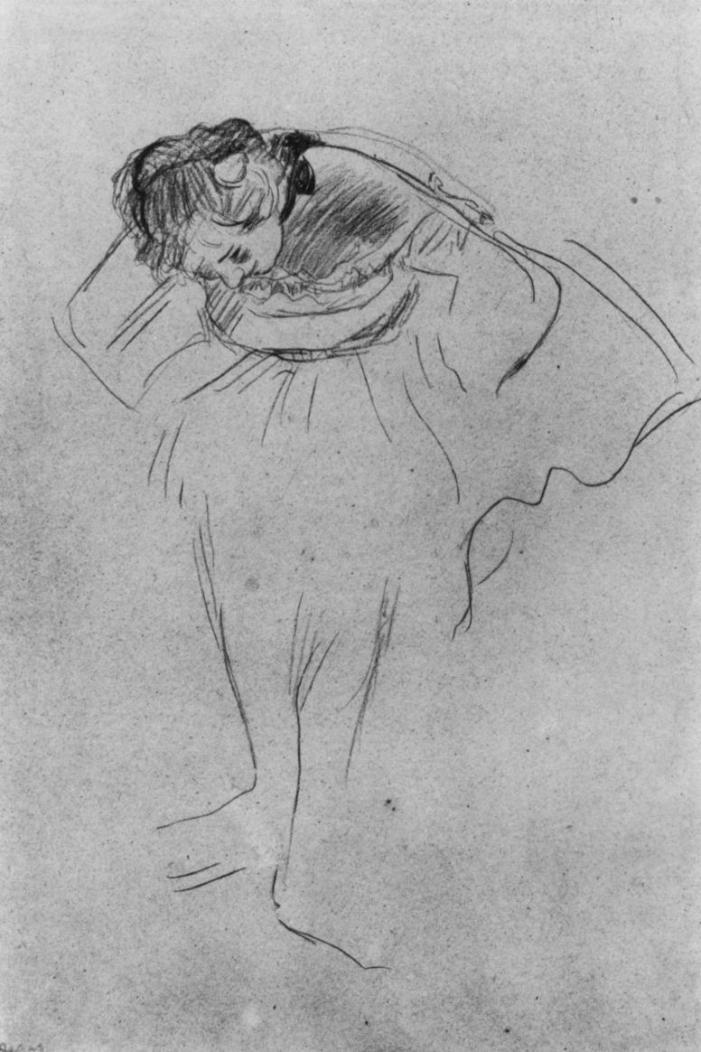 Эдгар Дега. Балерина с согнутыми в локтях руками, наклонившаяся вперед