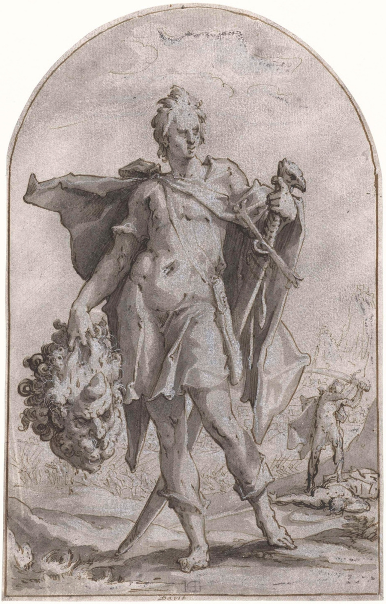 Хендрик Гольциус. Давид с головой Голиафа. 1586-1590