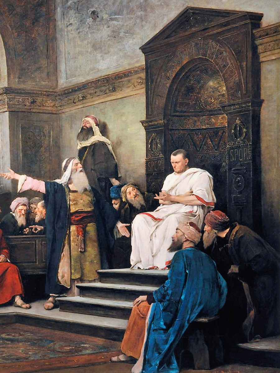 Михай Либ Мункачи. Христос перед Пилатом. Фрагмент