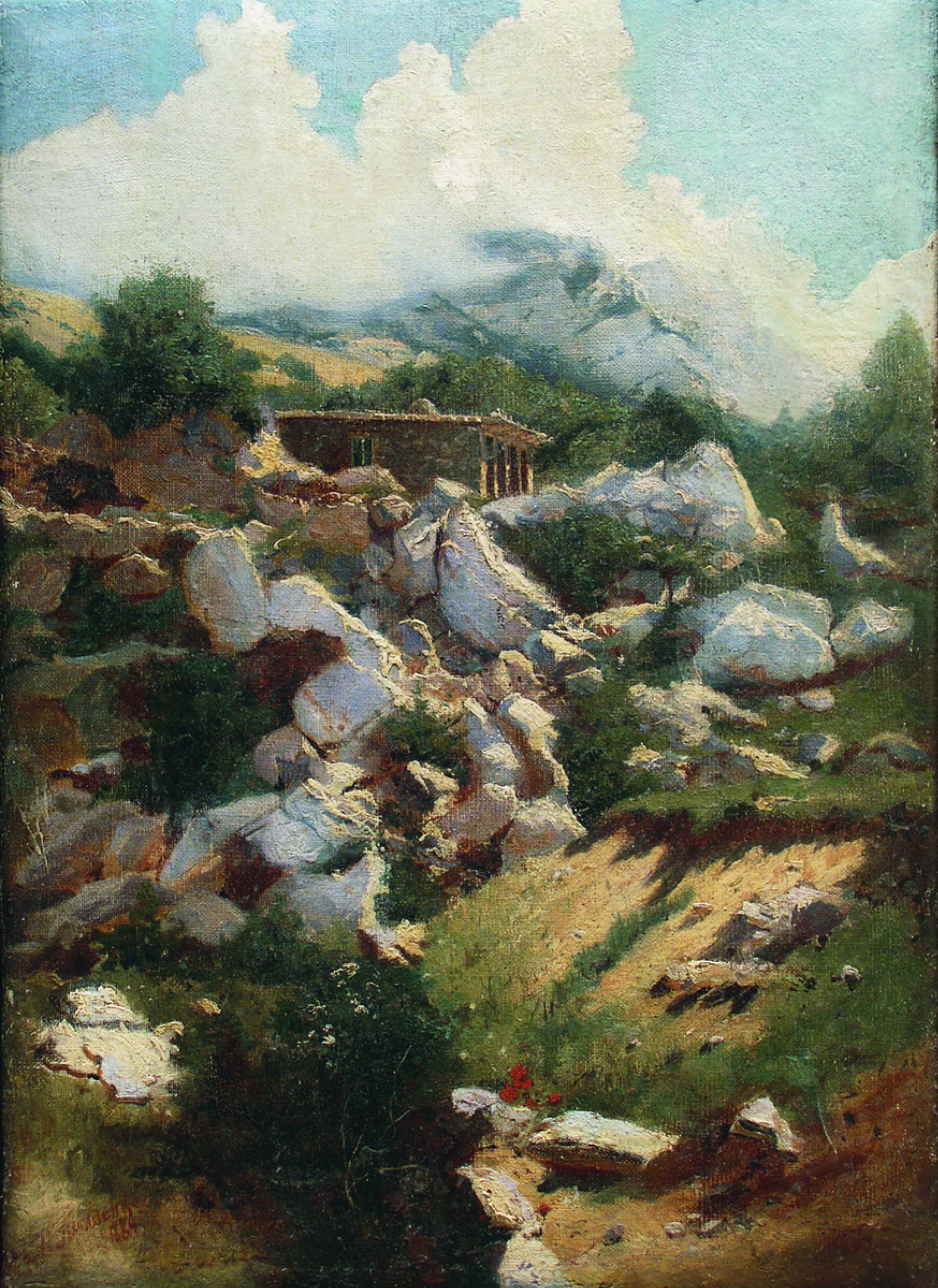 Николай Александрович Ярошенко - Сакля в горах, 1884: Описание