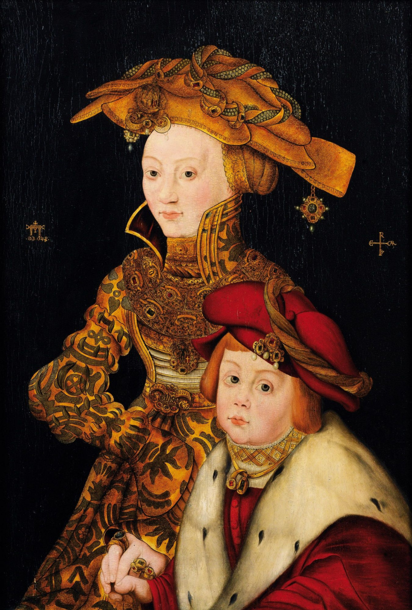 Франц Вольфганг Рорих. Портрет знатной дамы с сыном (Портрет принцессы Софии и принца Иоганна Саксонского)