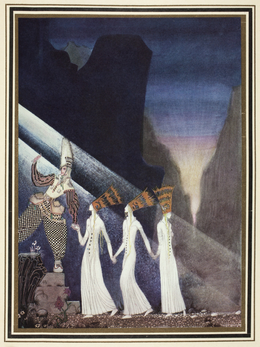 Кей Нильсен. Освобождение трех принцесс. Иллюстрация к  сборнику сказок "На восток от солнца, на запад от луны"