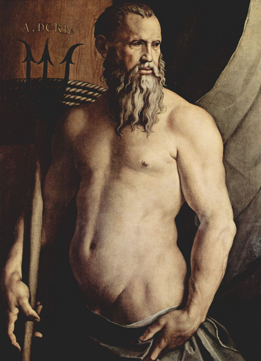 Аньоло Бронзино. Портрет Андреа Дориа в образе Нептуна