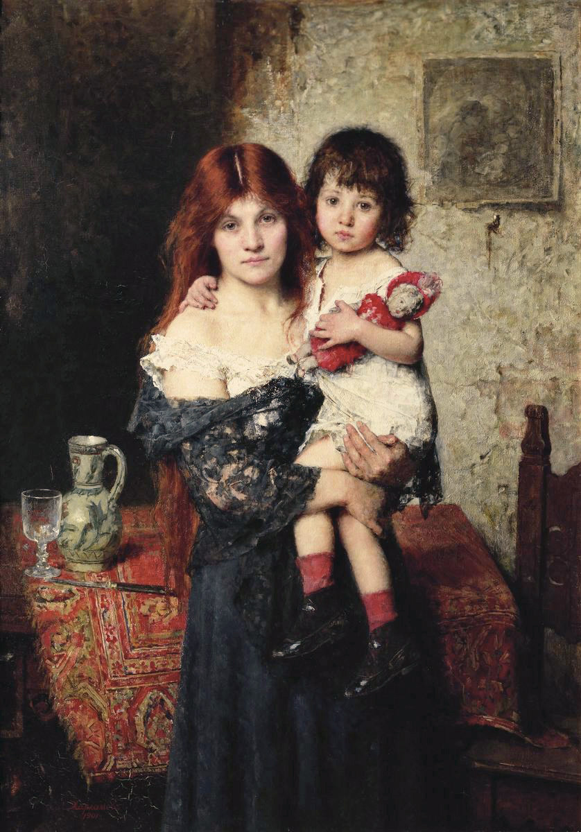 Алексей Алексеевич Харламов. Мать и дочь. 1901