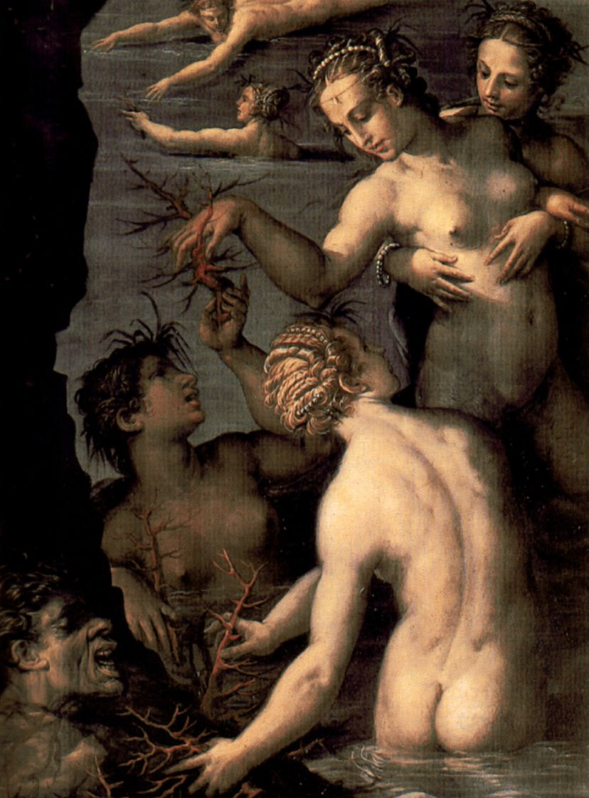 Джорджо Вазари. Персей и Андромеда, фрагмент с кораллом, рождающимся из крови Медузы