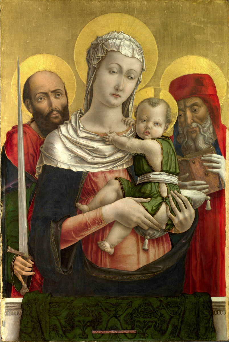 Бартоломмео Виварини. Дева с младенцем и святыми Павлом и Джером