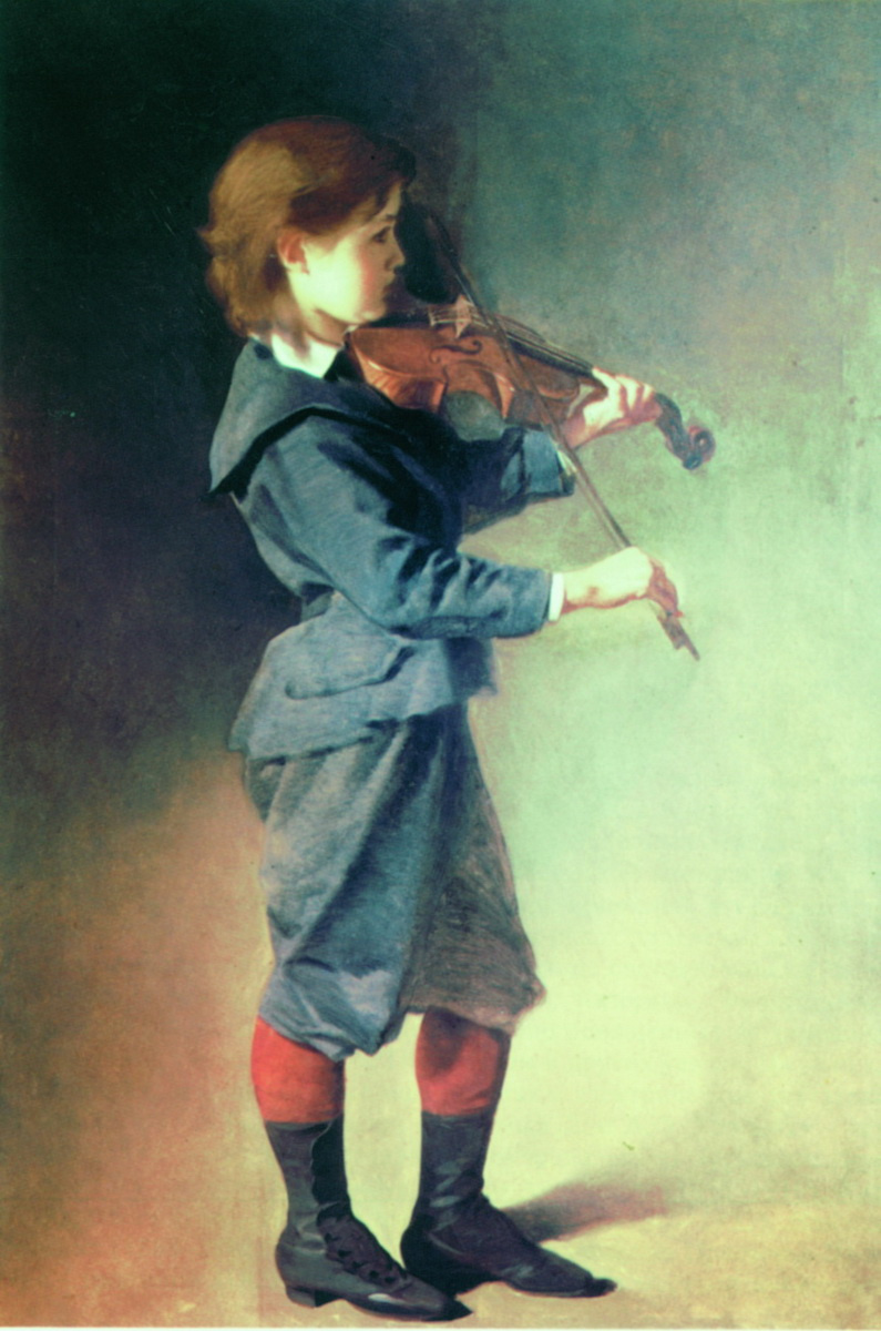 Иван Кузьмич Макаров. Мальчик со скрипкой. Около 1886