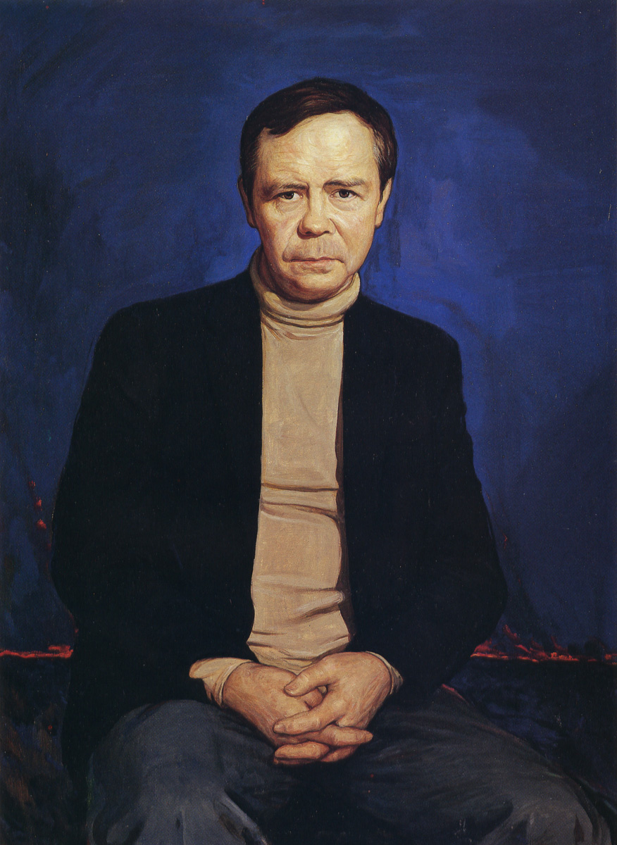 Илья Сергеевич Глазунов. Портрет писателя Валентина Распутина.1987
