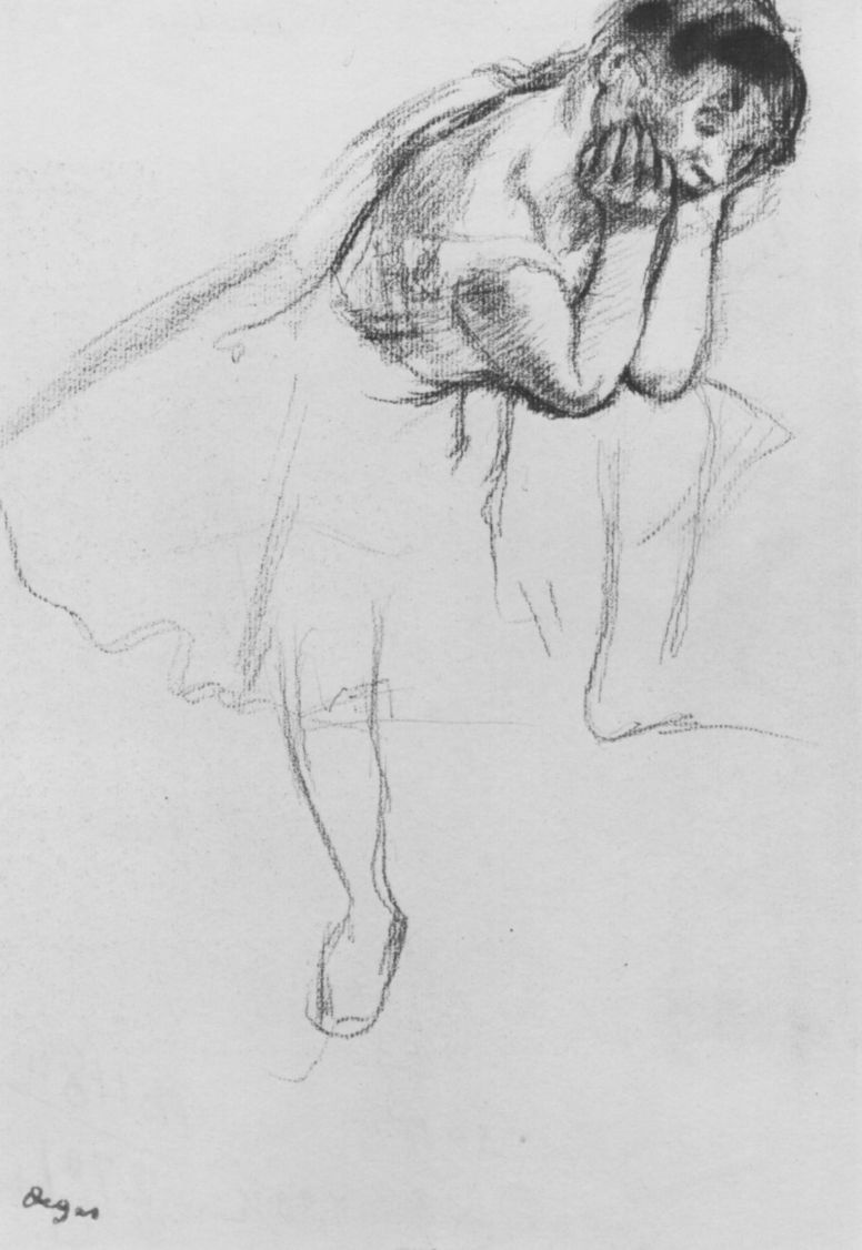 Эдгар Дега. Балерина с выставленной левой ногой