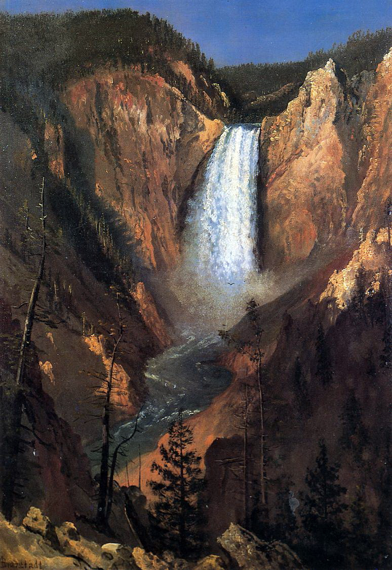 Альберт Бирштадт. Нижний водопад, Йеллоустон (II)