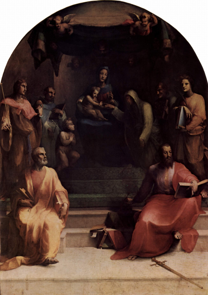 Доменико Беккафуми. Мистическое обручение св. Екатерины Сиенской с Христом