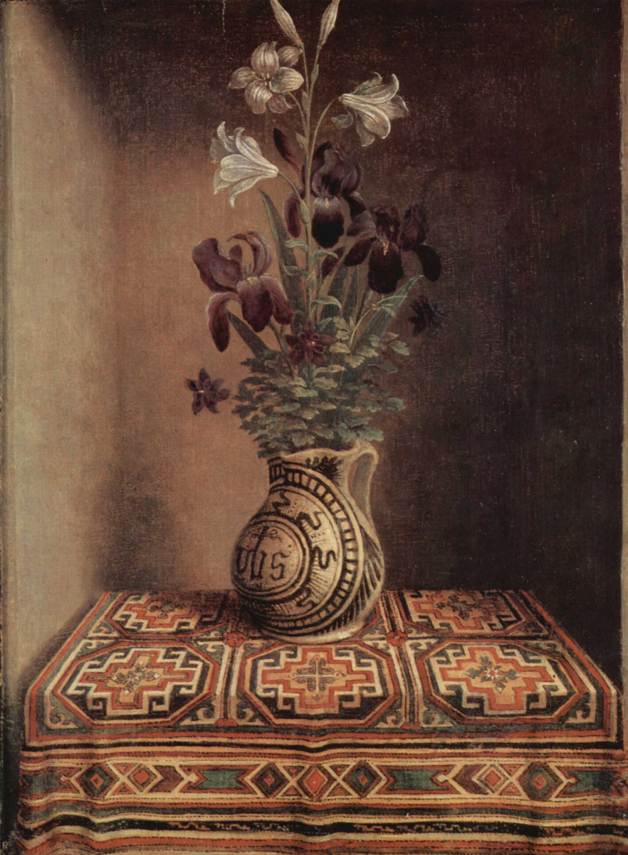 Цветы в вазе (обратная сторона картины "Портрет молящегося молодого человека")