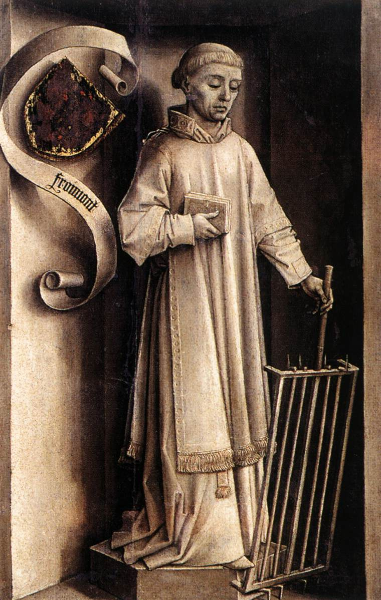 Рогир ван дер Вейден. Портрет-диптих Лорана Фроймонта. Фрагмент обратной стороны