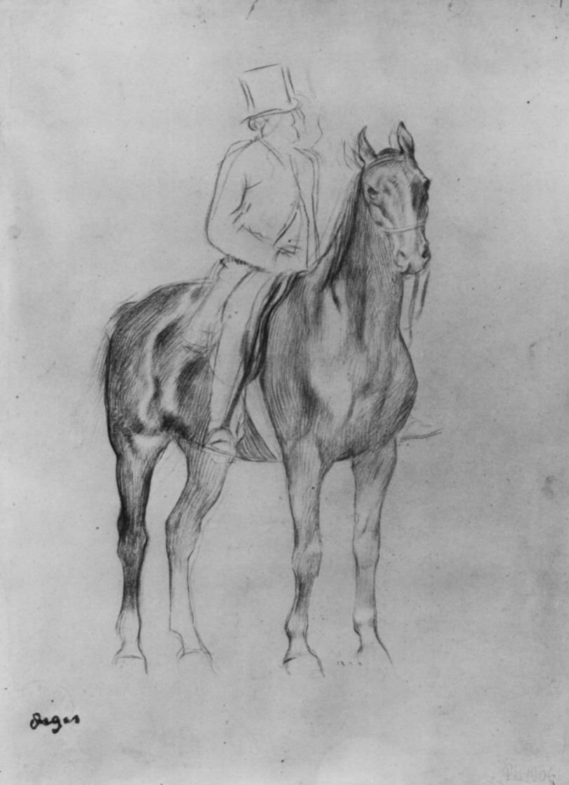 Эдгар Дега. Всадник на спокойно стоящей лошади