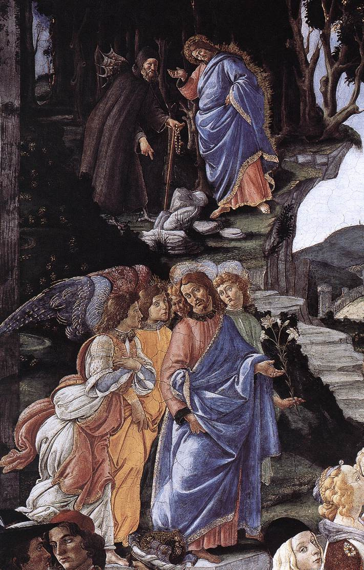Сандро Боттичелли. Три искушения Христа (фрагмент)