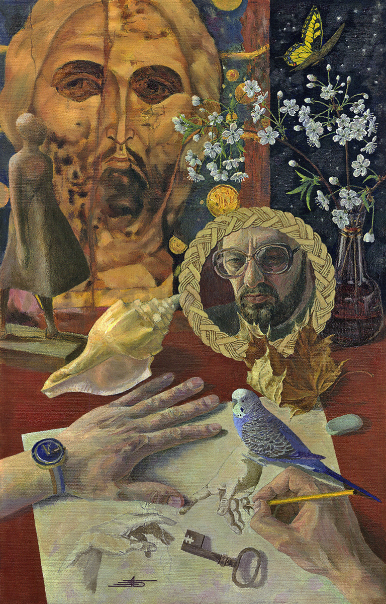Андрей Иванович Борисов. Натюрморт с попугаем