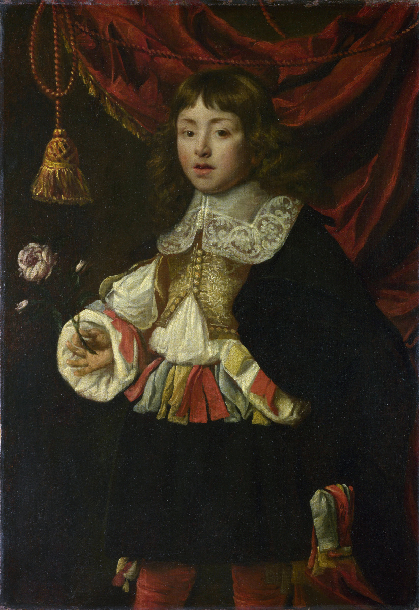Фламандский. Портрет мальчика держащего розу