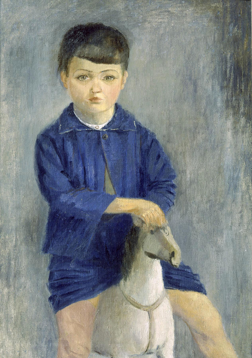 Виктор Николаевич Прошкин. На лошадке (портрет сына)