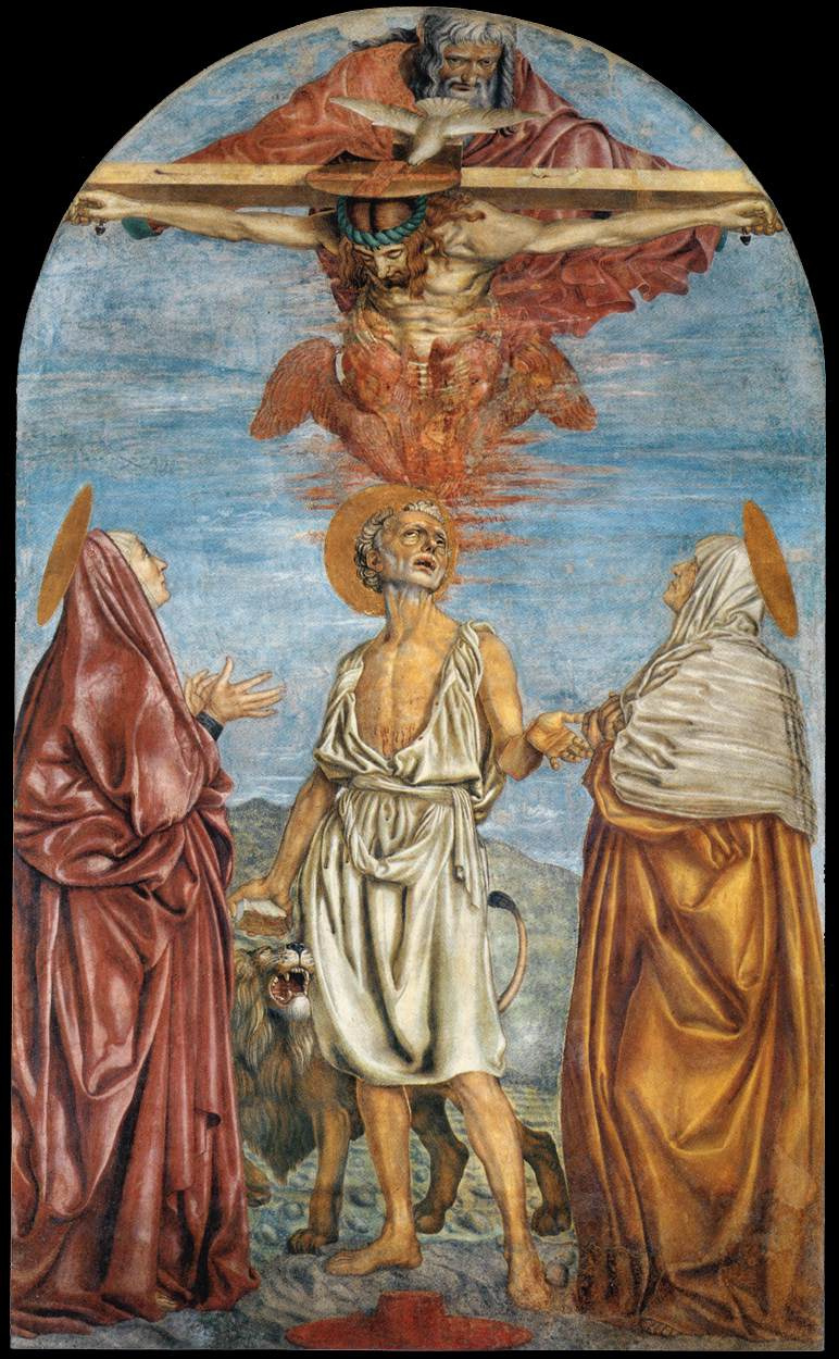 Андреа дель Кастаньо. Святая Троица Святой Иероним и двое святых