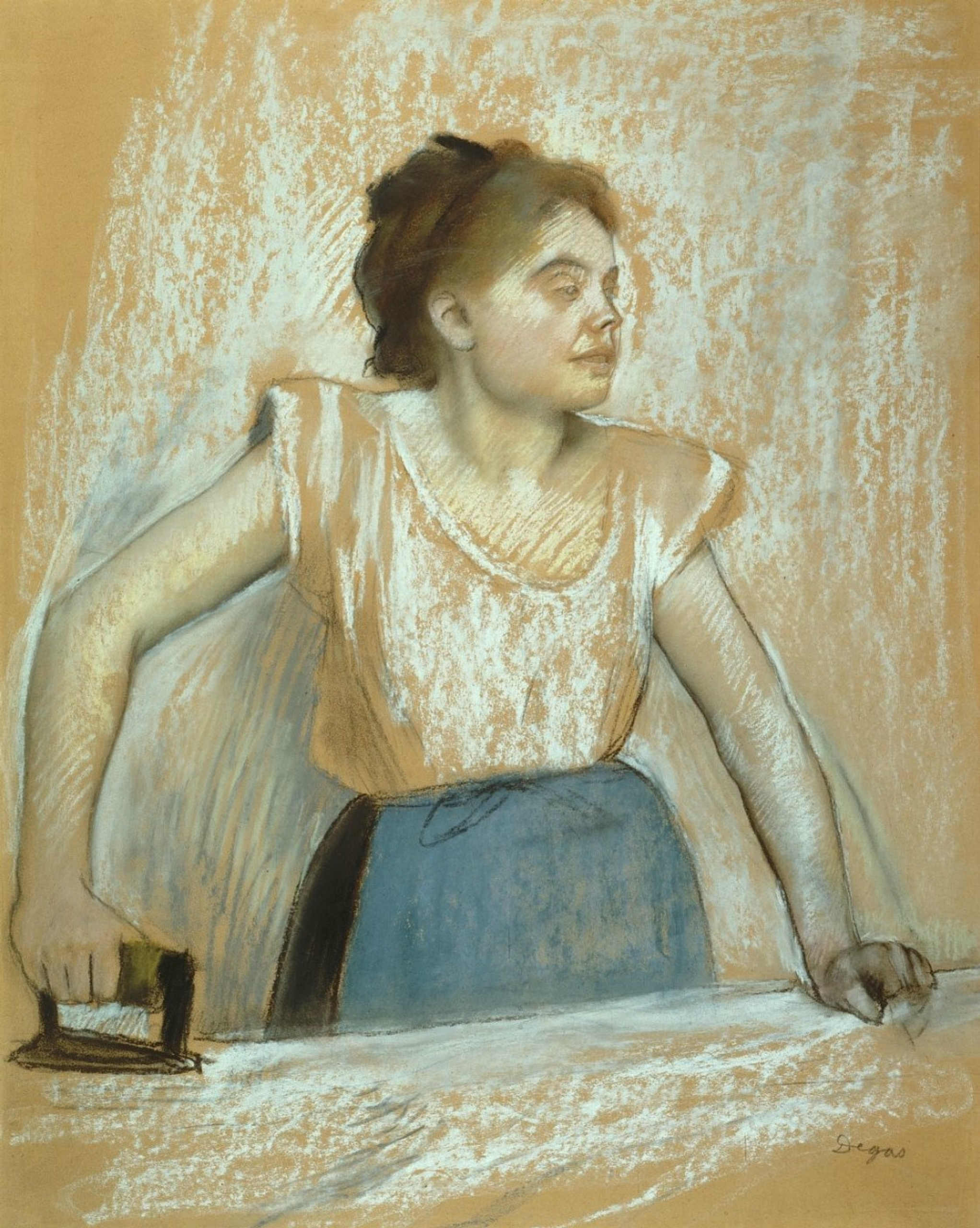 Edgar Degas Planchadora: Descripción de la obra