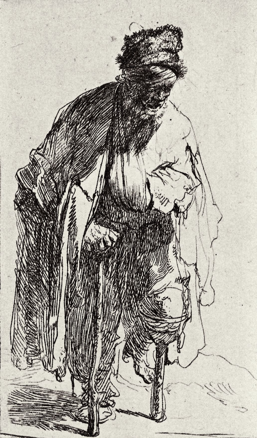 Рембрандт Харменс ван Рейн. Нищий на деревянной ноге