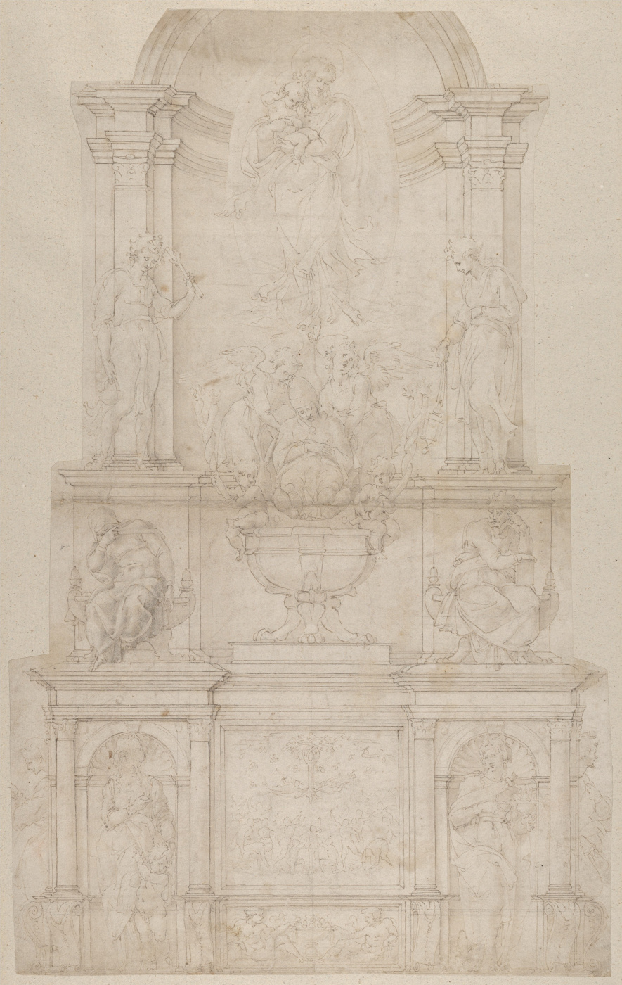 Микеланджело Буонарроти. Эскиз для гробницы папы Юлия II