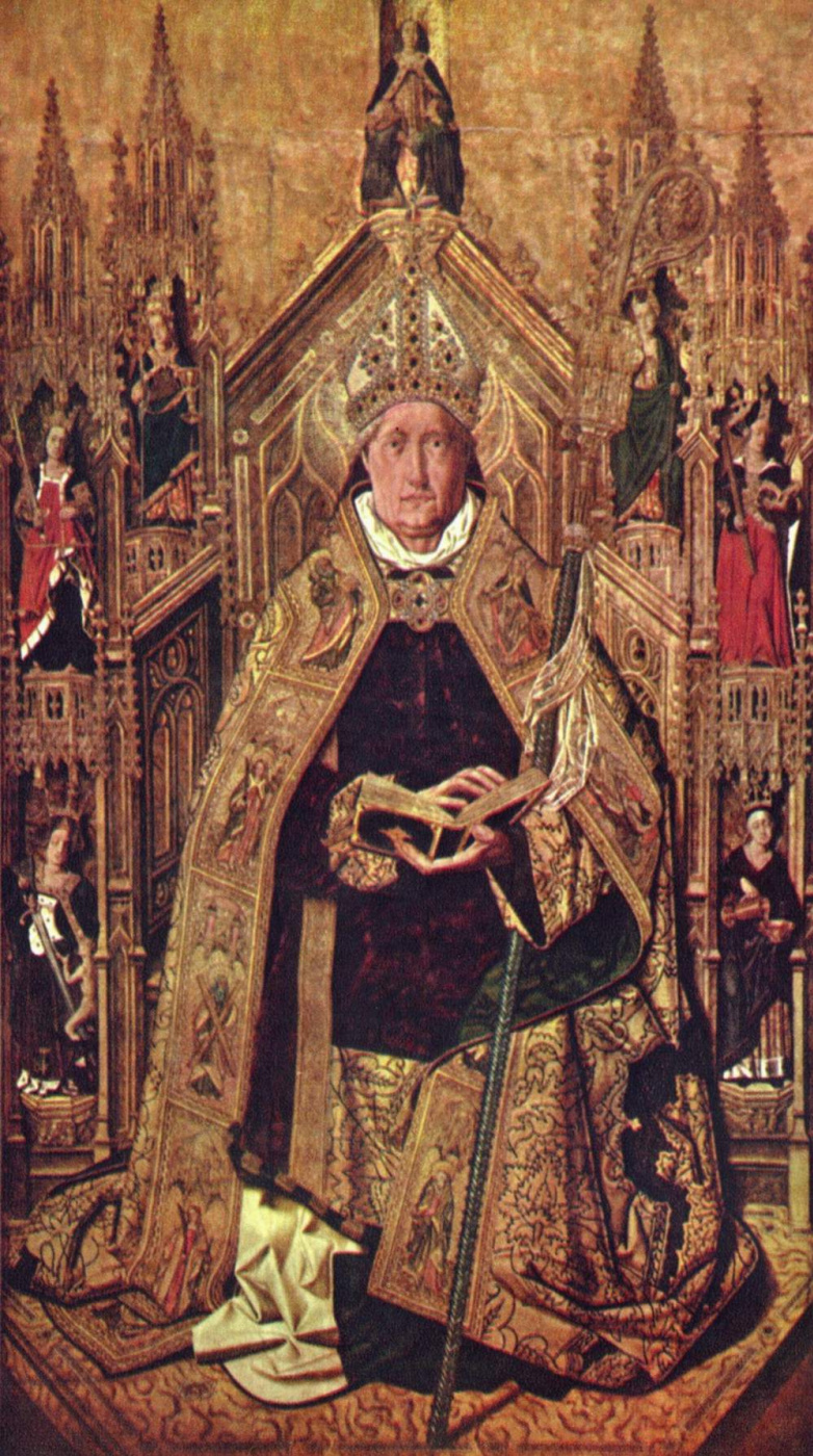 Бартоломе Бермехо. Св. Доминик на троне с семью главными добродетелями