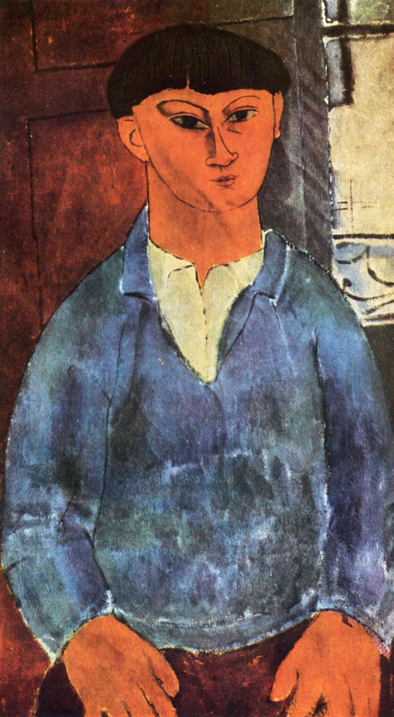 Амедео Модильяни. Портрет Моиса Кислинга на фоне окна