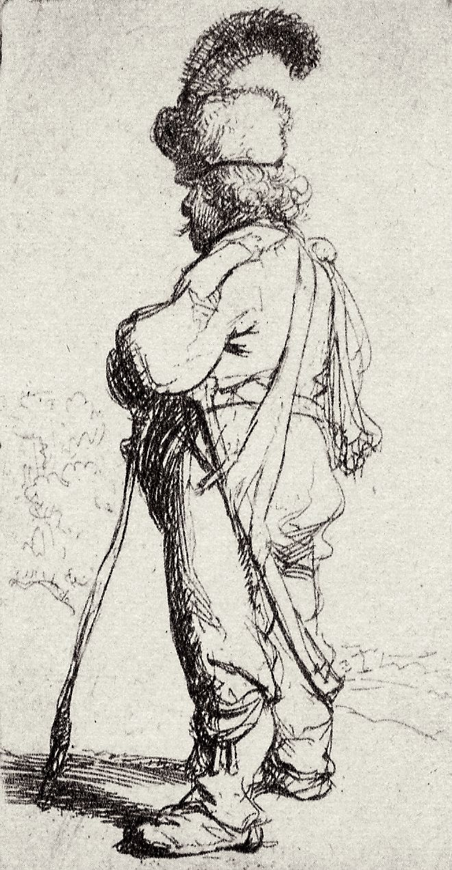 Рембрандт Харменс ван Рейн. Поляк с палкой и саблей