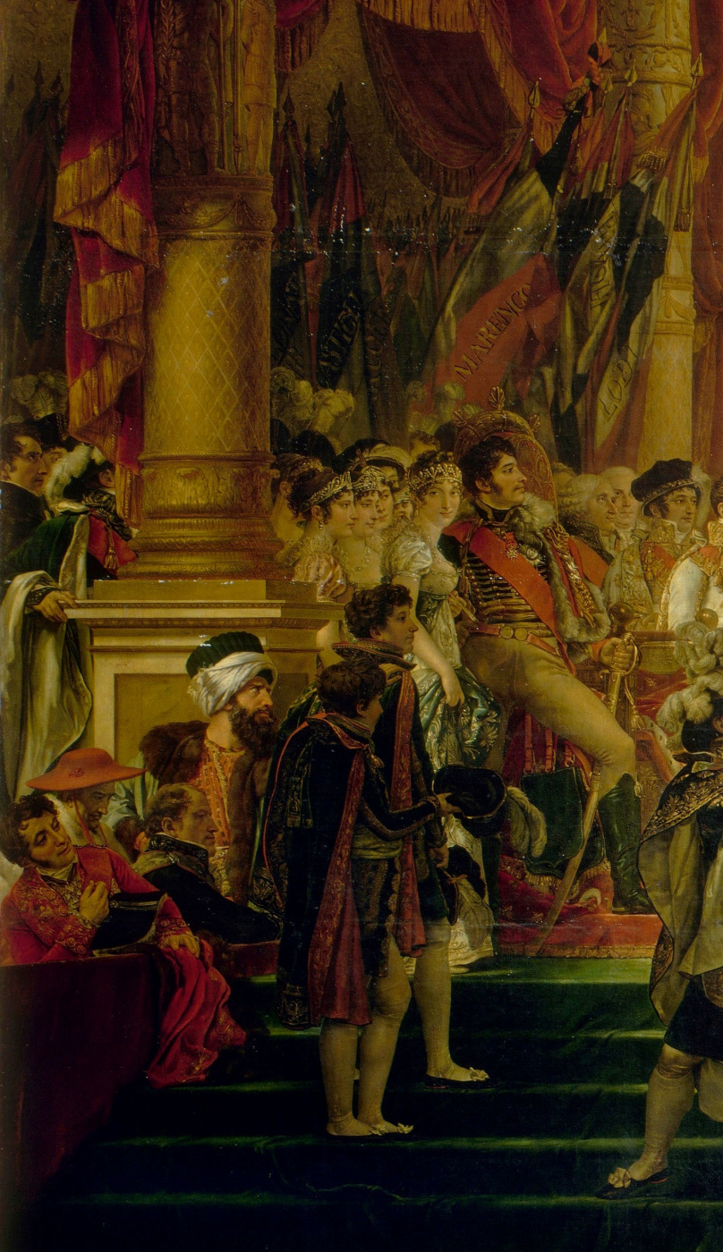 Жак-Луи Давид. Присяга войска императору после раздачи знамен на Марсовом поле в Париже 5 декабря 1804. Фрагмент III