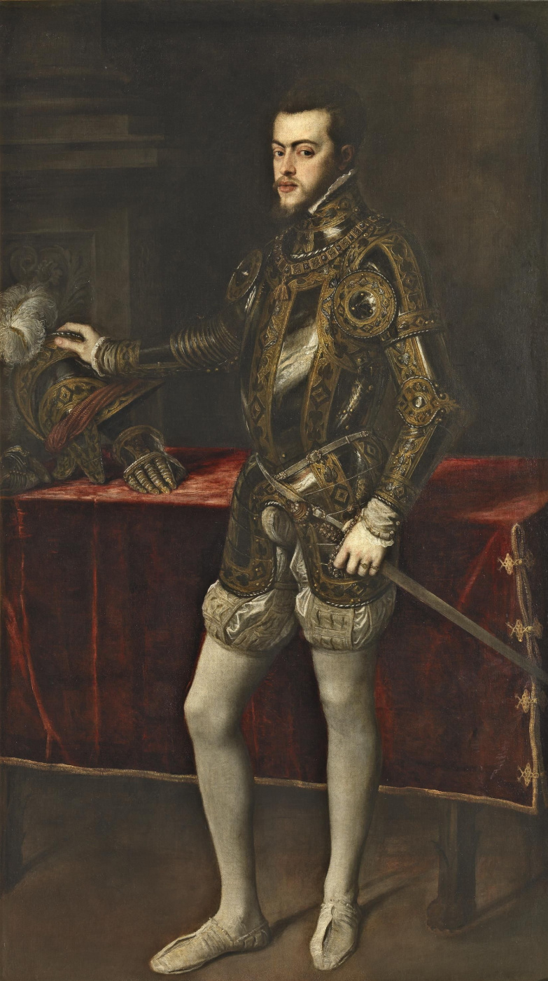 Тициан Вечеллио. Портрет Филиппа II в доспехах