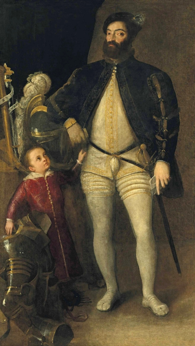 Тициан Вечеллио. Двойной портрет Гвидобальдо II делла Ровере, герцога Урбинского, и его сына, Франческо Мария II