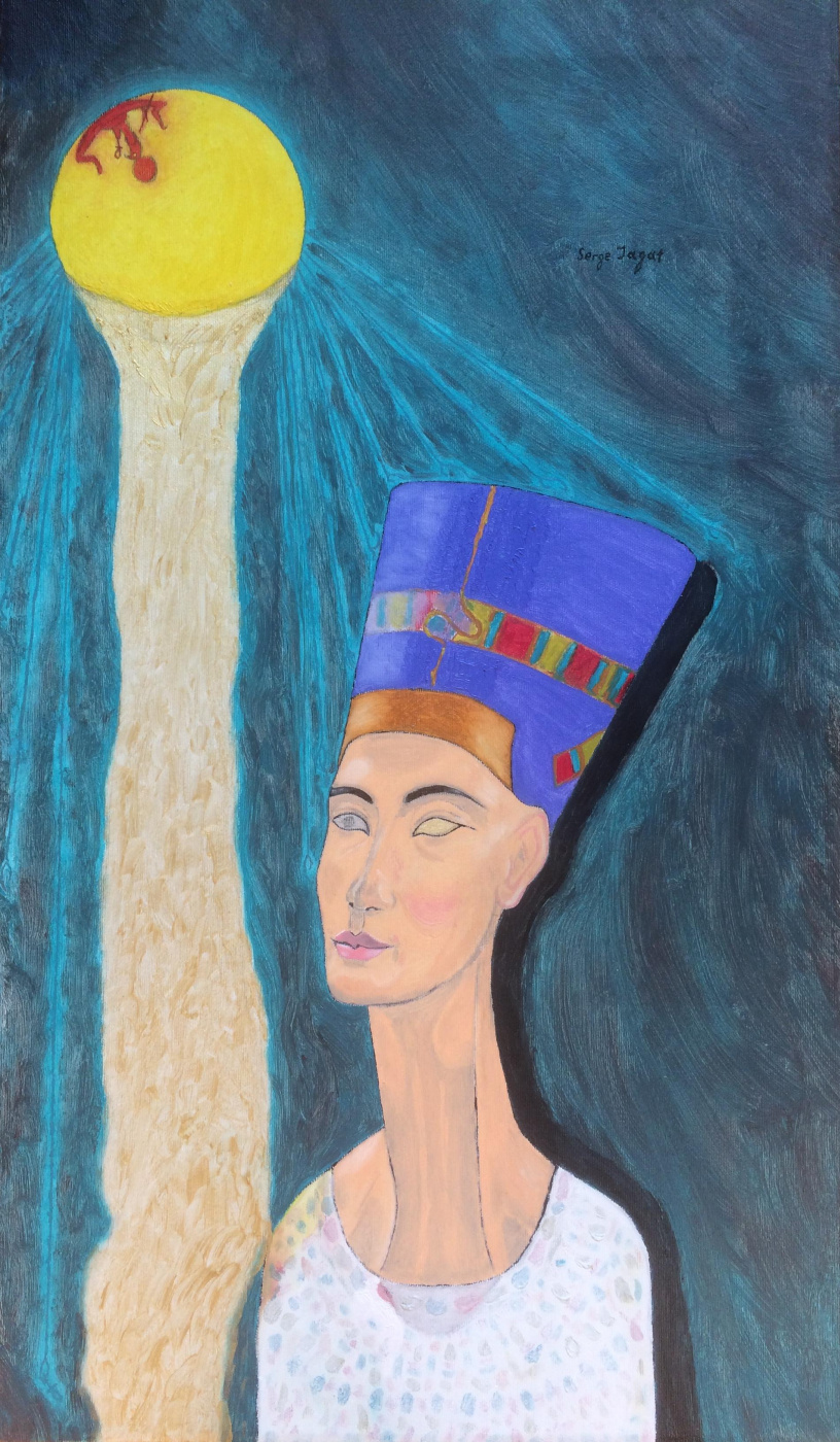 Serge Jagat. Красавица берлинской богемы (Нефертити), купающаяся в лучах солнца
