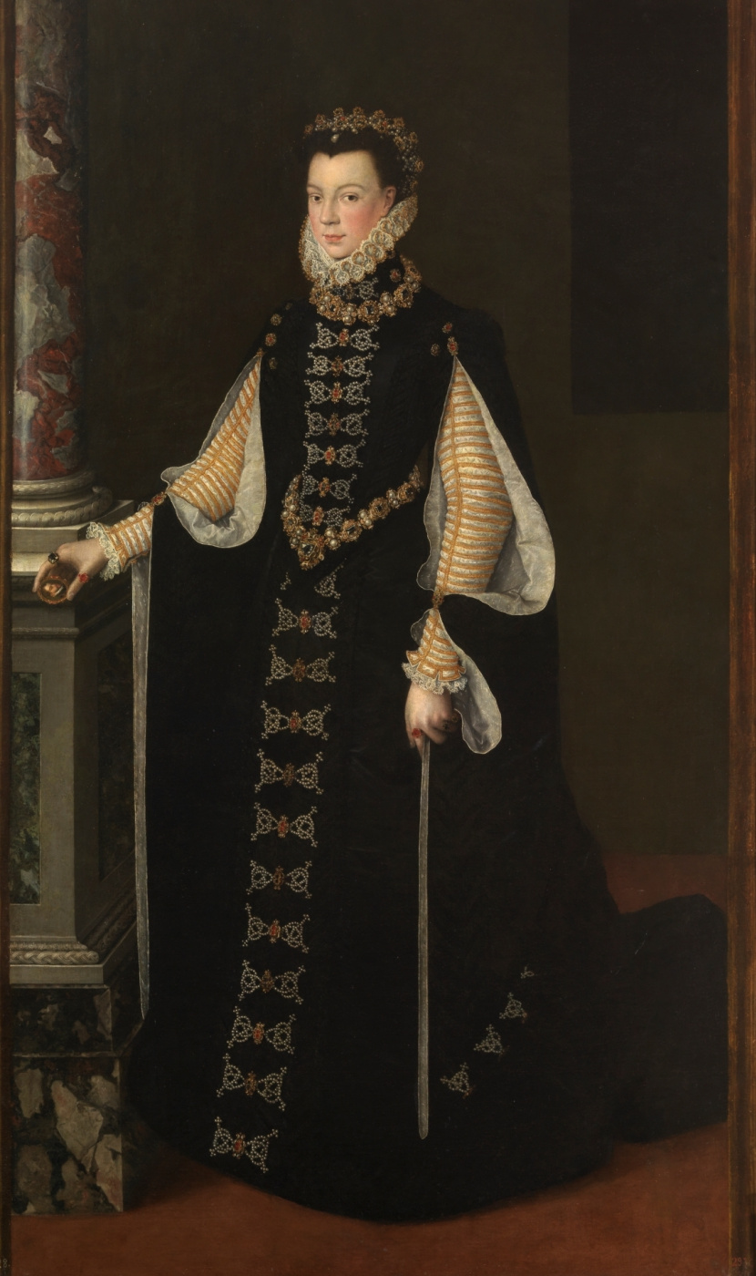 Софонисба Ангвиссола. Изабелла Валуа с портретом Филиппа II