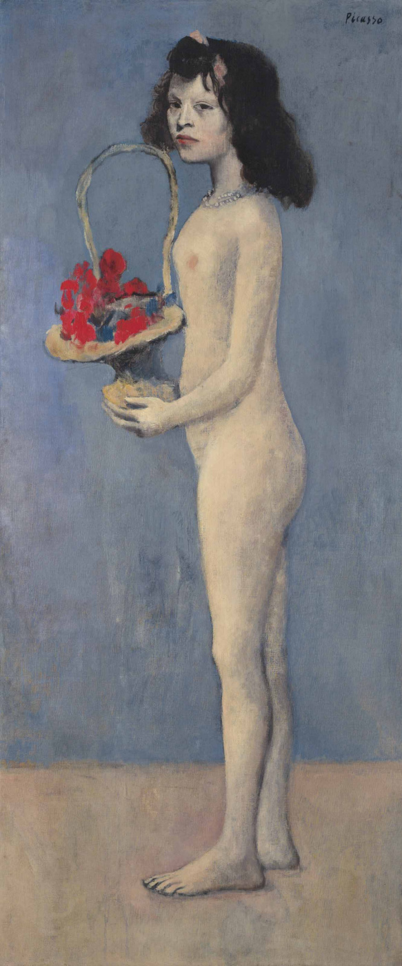 Пабло Пикассо. Девочка с цветочной корзиной