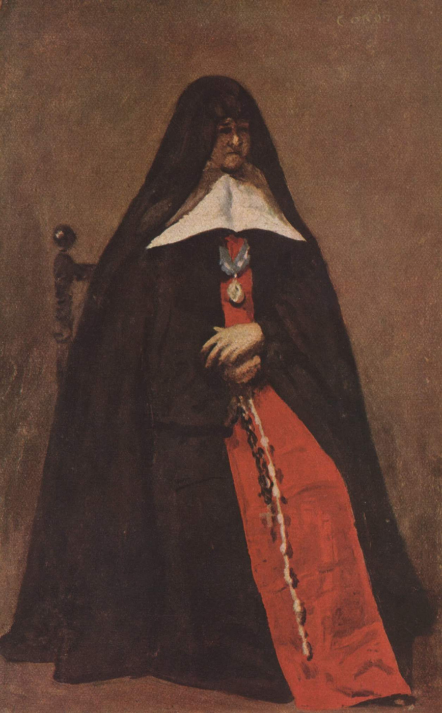 Камиль Коро. Портрет настоятельницы в монастыре Благовещения в Булонь-сюр-мер