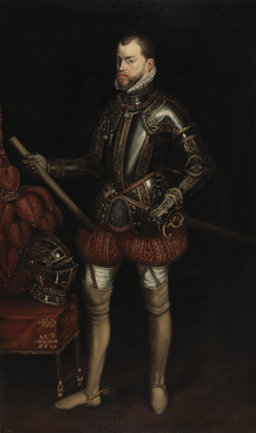 Неизвестный художник. Портрет Филиппа II Испанского в доспехах