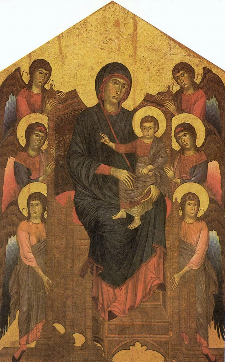 Чимабуэ (Ченни ди Пепо). Мария с ангелами, из церкви Сан Франческо в Пизе