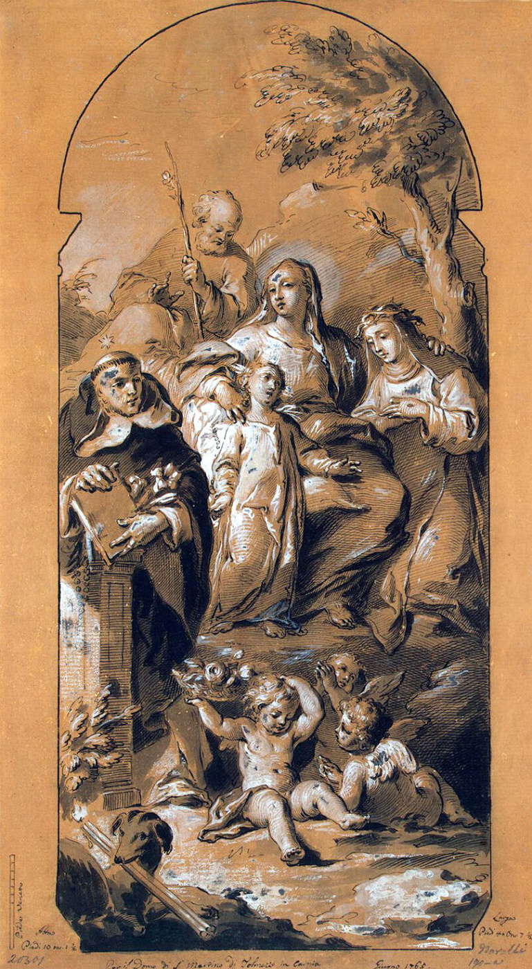 Пьетро Новелли. Мадонна с младенцем и святыми